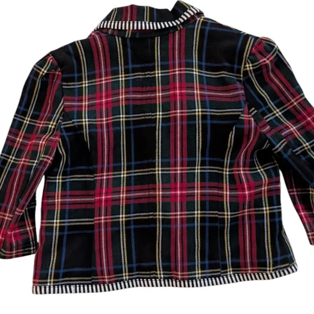 Harajuku‎ mini Y2K plaid & striped blazer girls size 6 holiday